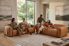 Rally Pro Caramel 3-Piece Dual Power Reclining Sofa with Console & Immersive Sound System - Ornate Home
