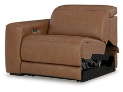 Rally-up Caramel 2-Piece Power Reclining Sectional Loveseat - Ornate Home