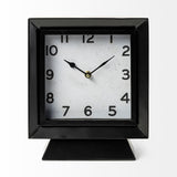Ralph Black Metal Square Table Clock - Ornate Home
