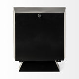 Ralph Black Metal Square Table Clock - Ornate Home