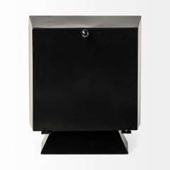 Ralph Black Metal Square Table Clock - Ornate Home