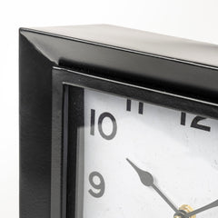 Ralph Black Metal Square Table Clock - Ornate Home