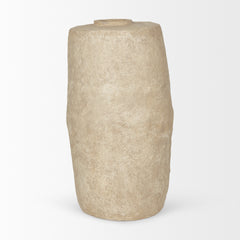 Rama Beige Large Paper Mache Floor Vase