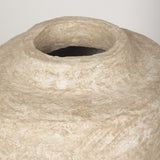 Rama Beige Small Paper Mache Floor Vase - Ornate Home