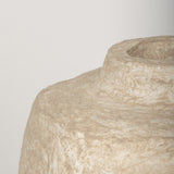 Rama Beige Small Paper Mache Floor Vase - Ornate Home