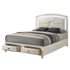 Ramondi Antique White Eastern King Bed - Ornate Home
