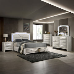 Ramondi Antique White Eastern King Bed - Ornate Home