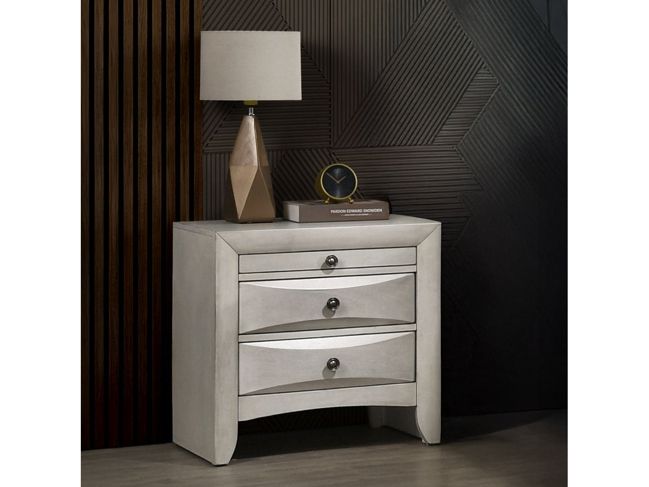 Ramondi Antique White Nightstand - Ornate Home