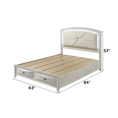 Ramondi Antique White Queen Bed - Ornate Home