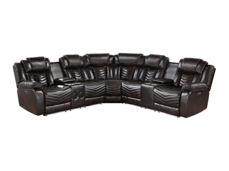 Ramone Brown 3-Piece Power Reclining Sectional - Ornate Home
