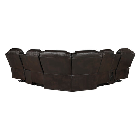 Ramone Brown 3-Piece Power Reclining Sectional - Ornate Home