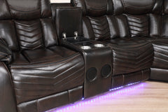 Ramone Brown 3-Piece Power Reclining Sectional - Ornate Home