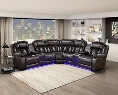 Ramone Brown 3-Piece Power Reclining Sectional - Ornate Home