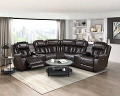 Ramone Brown 3-Piece Power Reclining Sectional - Ornate Home