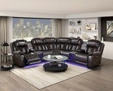 Ramone Brown 3-Piece Power Reclining Sectional - Ornate Home
