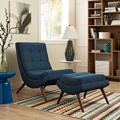 Ramp Azure Upholstered Fabric Lounge Chair Set - Ornate Home