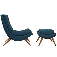 Ramp Azure Upholstered Fabric Lounge Chair Set - Ornate Home