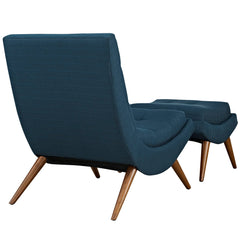Ramp Azure Upholstered Fabric Lounge Chair Set - Ornate Home