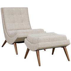 Ramp Sand Upholstered Fabric Lounge Chair Set - Ornate Home