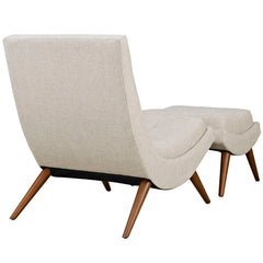 Ramp Sand Upholstered Fabric Lounge Chair Set - Ornate Home