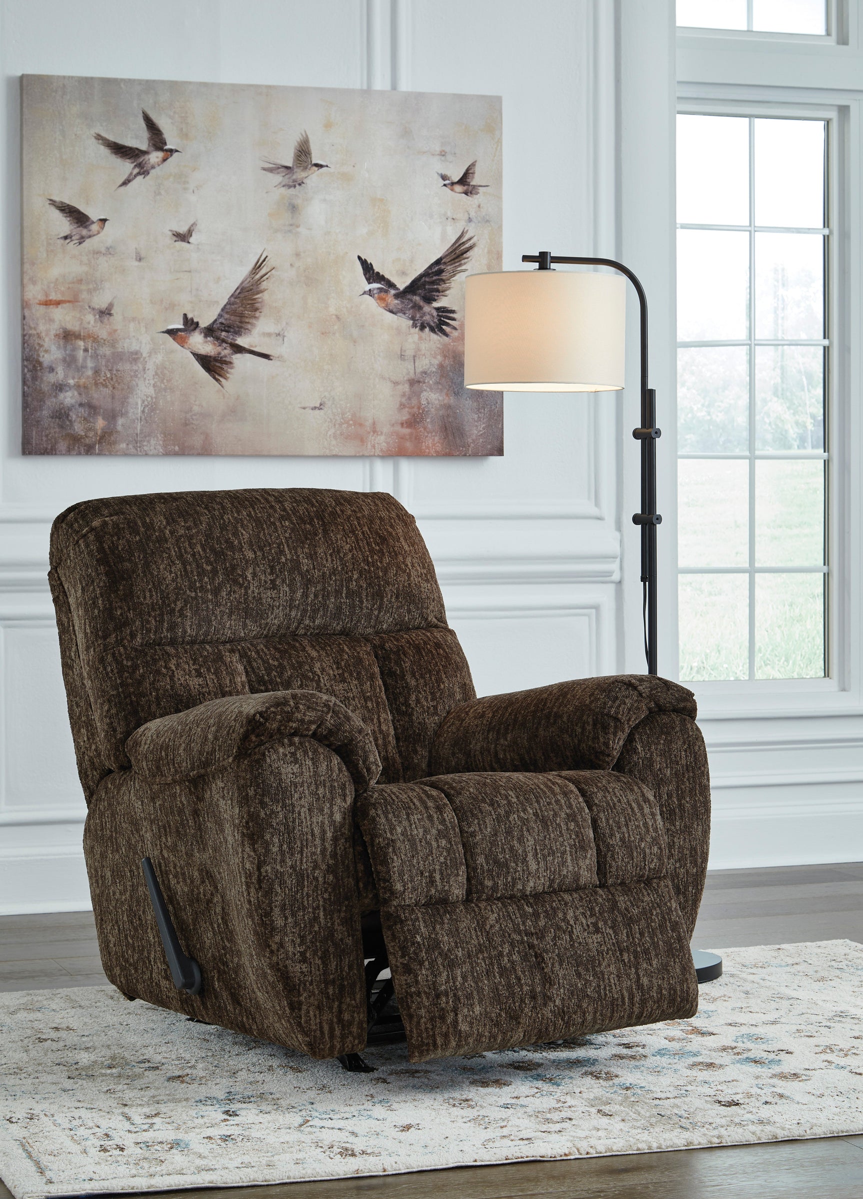 Rampant Chocolate Manual Rocker Recliner - Ornate Home