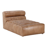Ramsay Brown Leather Chaise - Ornate Home