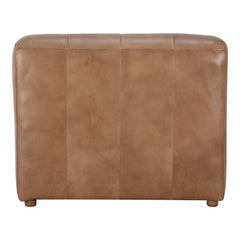 Ramsay Brown Leather Chaise - Ornate Home