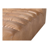Ramsay Brown Leather Chaise - Ornate Home
