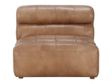 Ramsay Brown Leather Slipper Chair - Ornate Home