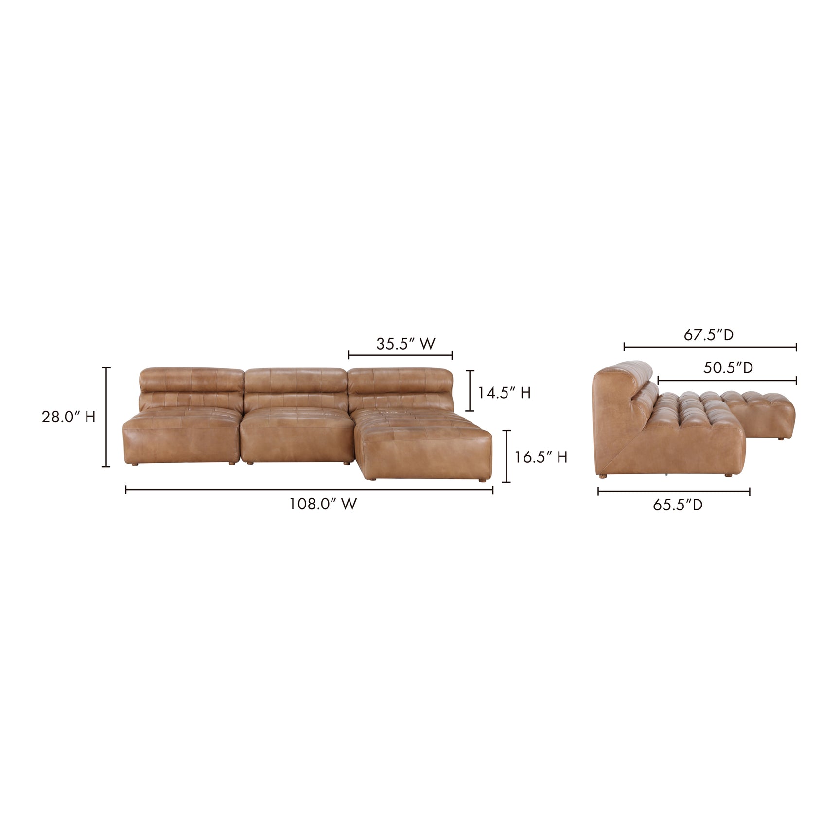 Ramsay Brown Signature Modular Sectional - Ornate Home