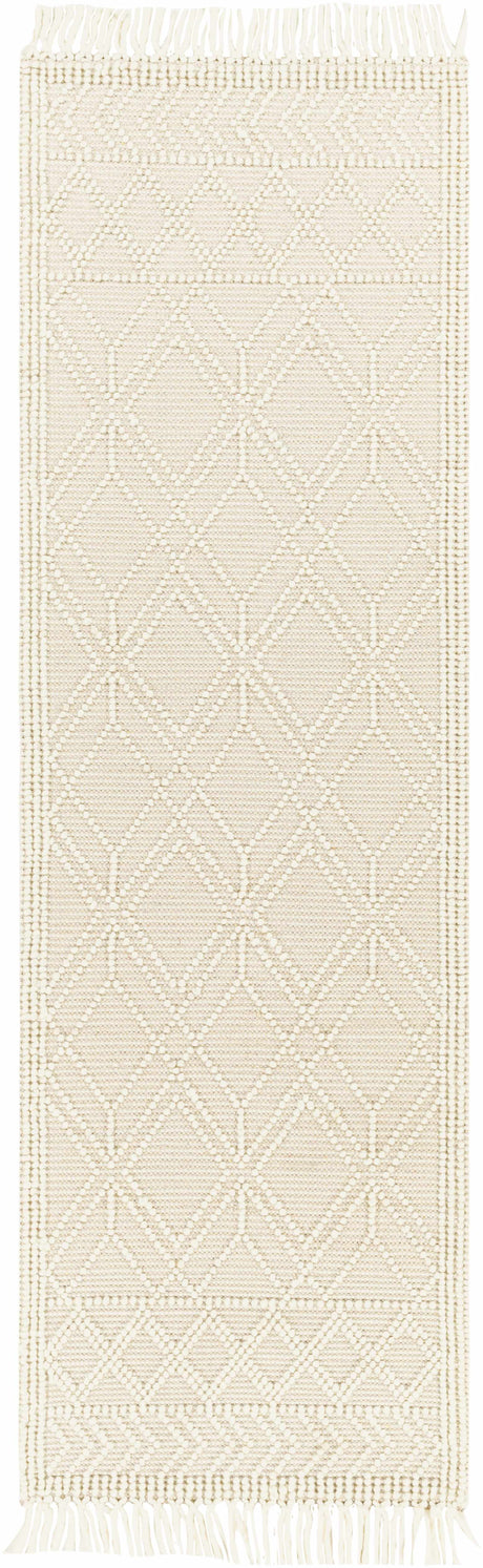 Ramsbury Beige Trellis Wool Rug - Ornate Home