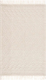 Ramsbury Beige Trellis Wool Rug - Ornate Home