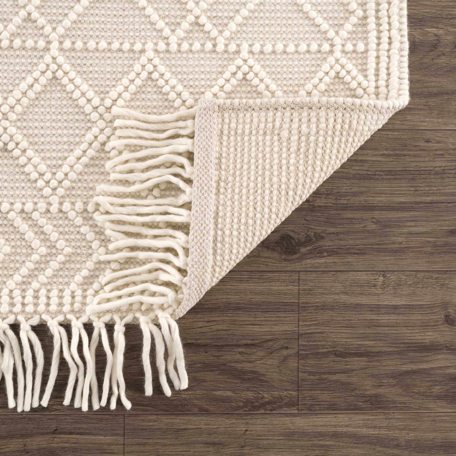 Ramsbury Beige Trellis Wool Rug - Ornate Home