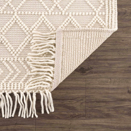 Ramsbury Beige Trellis Wool Rug - Ornate Home