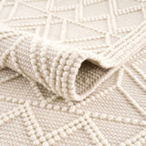 Ramsbury Beige Trellis Wool Rug - Ornate Home