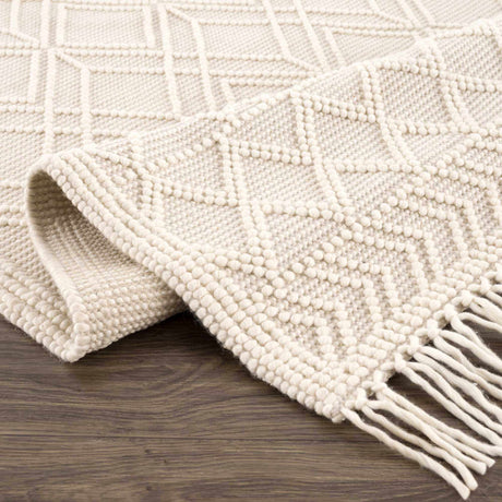 Ramsbury Beige Trellis Wool Rug - Ornate Home