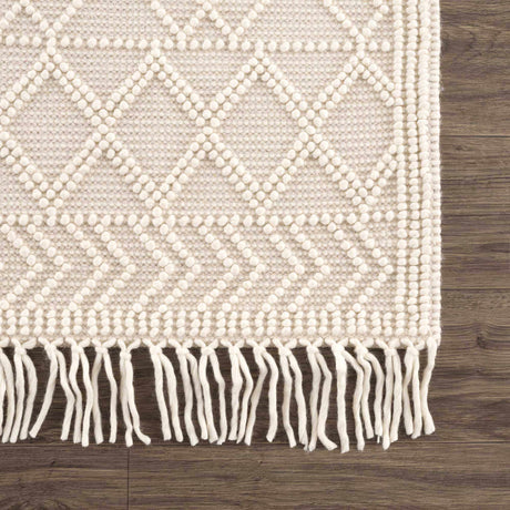 Ramsbury Beige Trellis Wool Rug - Ornate Home