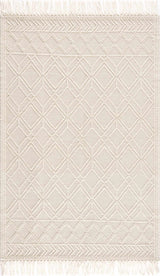 Ramsbury Beige Trellis Wool Rug - Ornate Home
