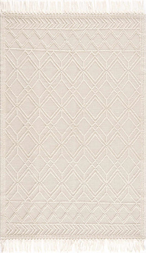 Ramsbury Beige Trellis Wool Rug - Ornate Home