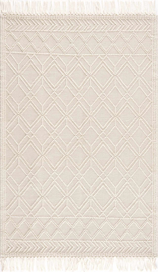 Ramsbury Beige Trellis Wool Rug - Ornate Home