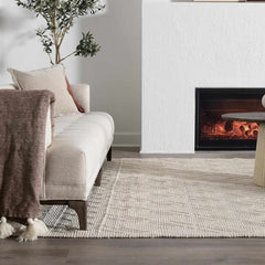 Ramsbury Beige Trellis Wool Rug - Ornate Home