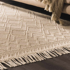 Ramsbury Beige Trellis Wool Rug - Ornate Home