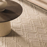 Ramsbury Beige Trellis Wool Rug - Ornate Home