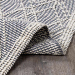 Ramsbury Denim Blue Wool Rug - Ornate Home