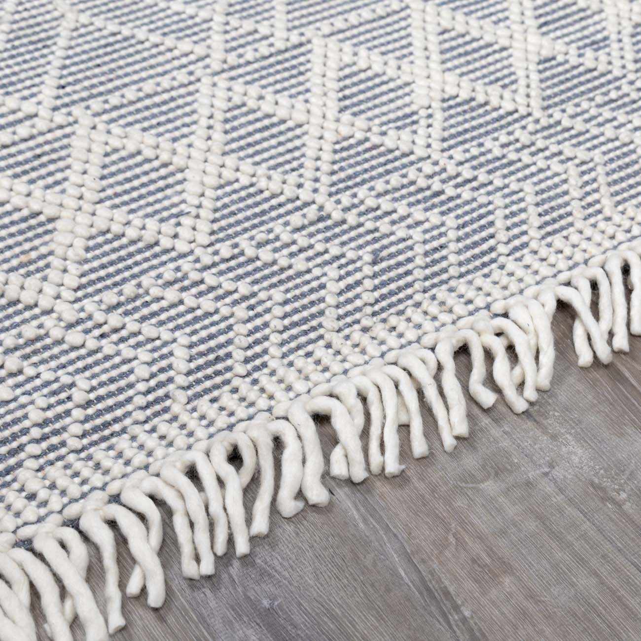 Ramsbury Denim Blue Wool Rug - Ornate Home