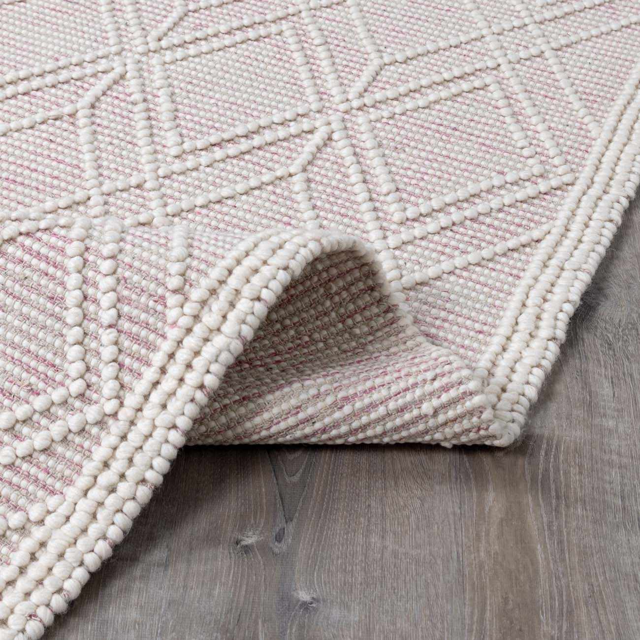 Ramsbury Soft Pink Wool Rug - Clearance - Ornate Home