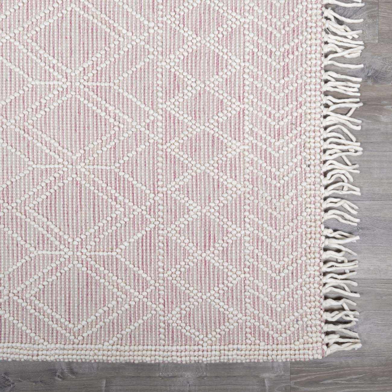 Ramsbury Soft Pink Wool Rug - Clearance - Ornate Home