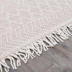 Ramsbury Soft Pink Wool Rug - Clearance - Ornate Home