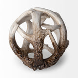 Ramus Brown Small Antler Shaped Decorative Resin Orb Ball - Ornate Home