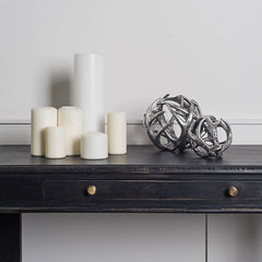 Ramus Silver Small Antler Shaped Decorative Orb Ball - Ornate Home